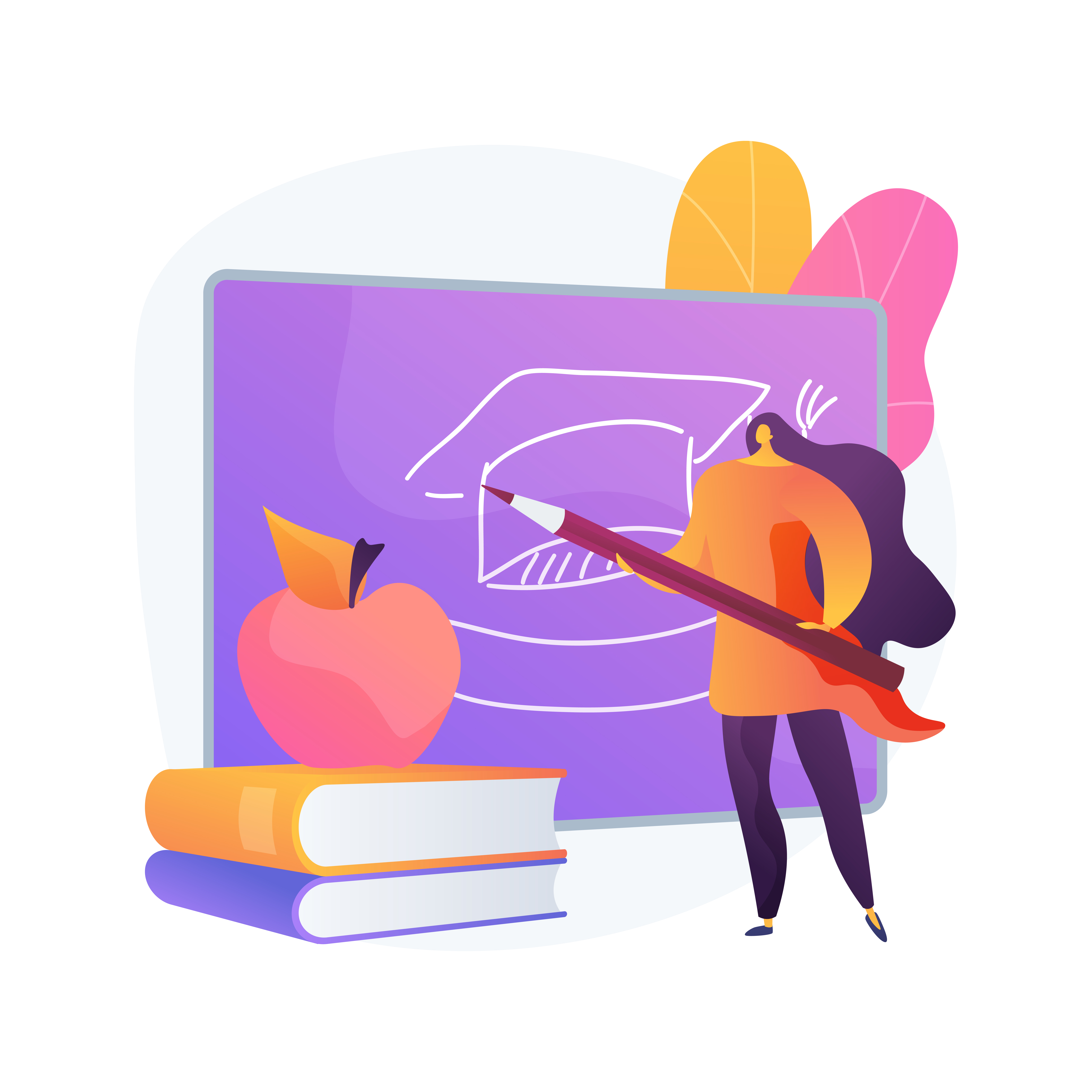school curriculum abstract concept vector illustration.